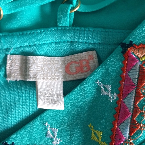 ‼️SOLD‼️ Gianni Bini Embroidered Turquoise Trendy Romper - Picture 2 of 16